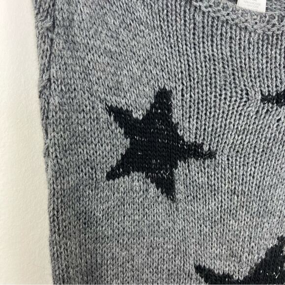 Cocogio Italy Acrylic Wool Knit Poncho Wrap Sweater Star Design One Size - Picture 4 of 9